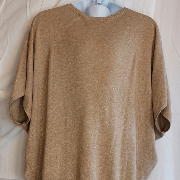 Metallic Gold Knit Sweater Lane Bryant 18 20 2x - Picture 3 of 6